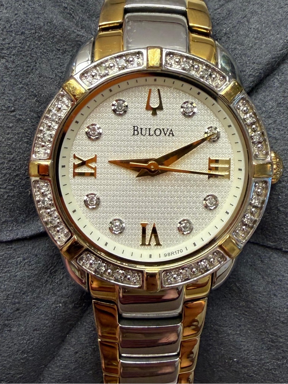 Bulova Women’s Two-Tone Crystal Accent Watch – Stainless Steel